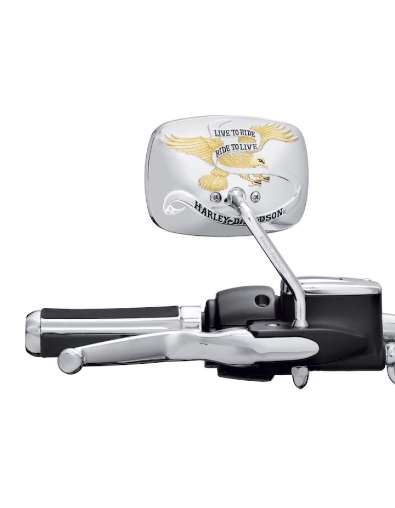 Live To Ride One-Piece Short Stem Mirror - Right Side