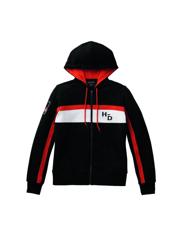 Худі жіноче Harley-Davidson Rally Stripe Zip Front Hoodie розмір S