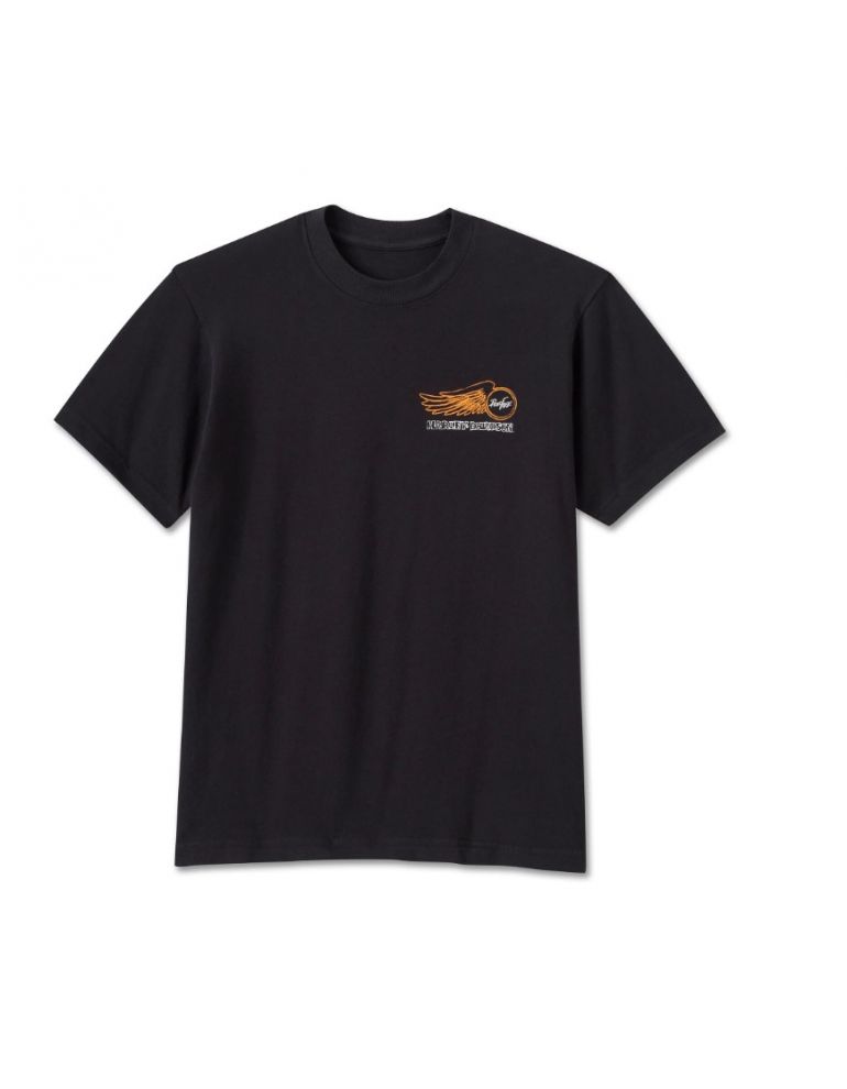 Футболка чоловіча Willie G Winged Wheel Tee - True Black розмір XXL