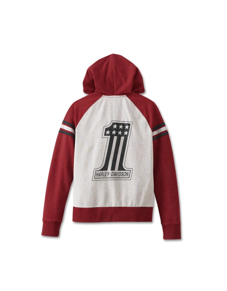 Жіноче худі Special Liberty Zip Colorblocked колір Winery розмір L