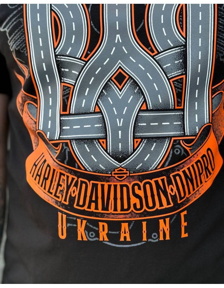 Футболка Harley-Davidson DNIPRO TRIDENT BLACK PEARL FLAG розмір L