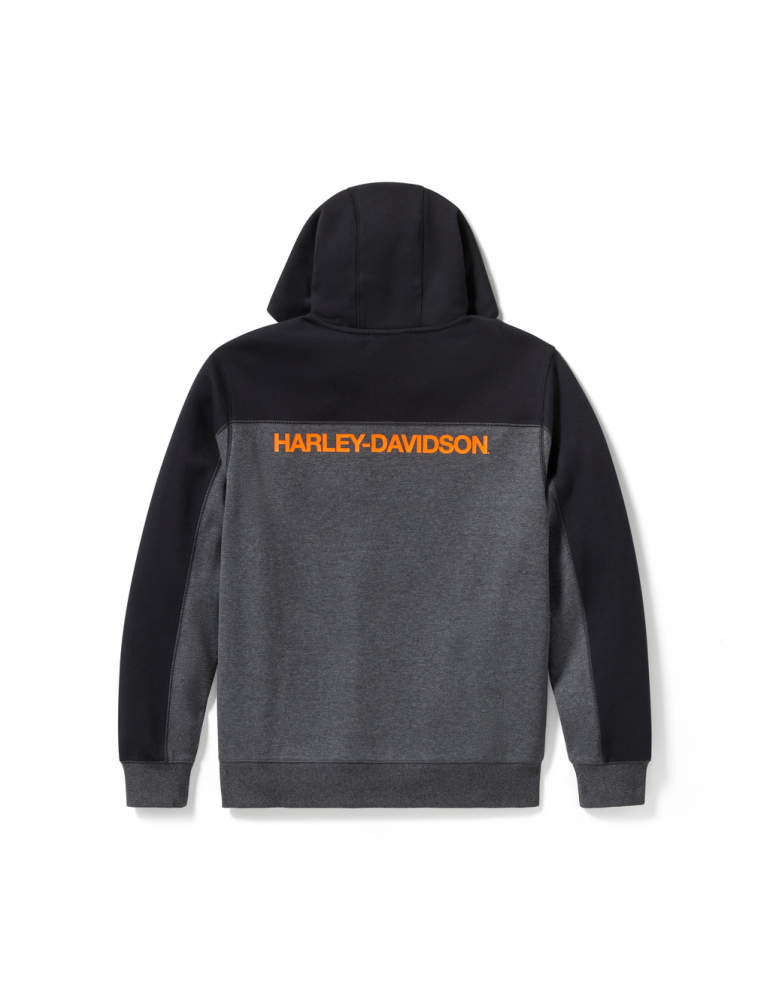 Чоловіче худі Harley-Davidson HOODIE-KNIT,DARK GREY/BLACK CLRBLK розмір XXL