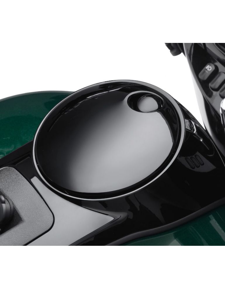 Smooth Push-Button Fuel Tank Console Door Release - Gloss Black