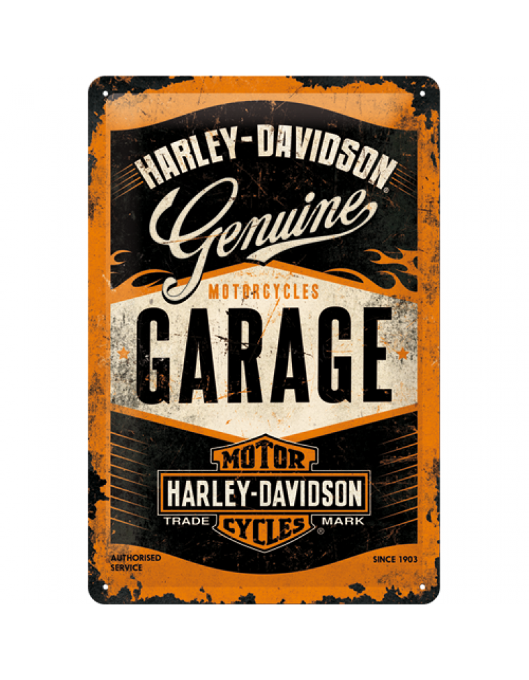 Табличка металева Harley-Davidson Genuine Garage 20х30 "Гараж"