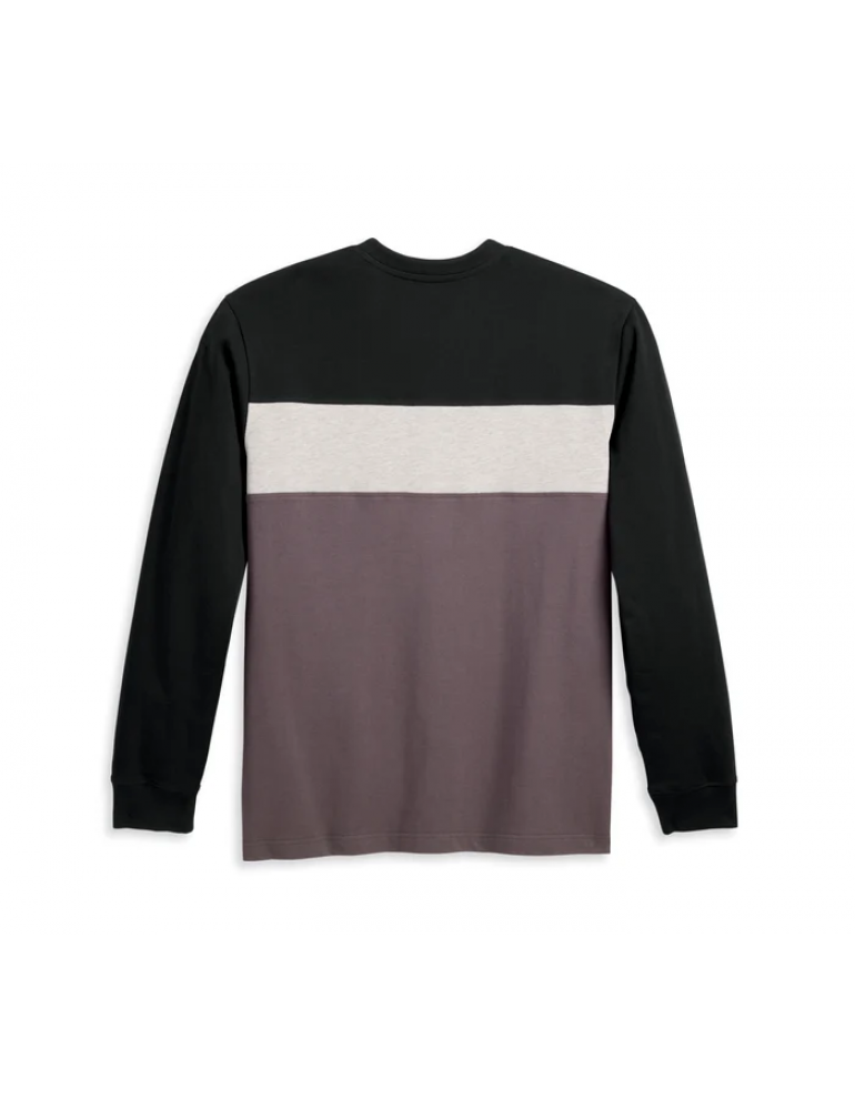 Чоловічий лонгслів Henley Colorblocked Black розмір L