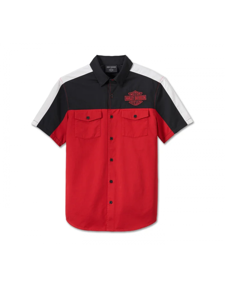 Чоловіча сорочка HD Darting Colorblocked колір Chili Pepper розмір XL