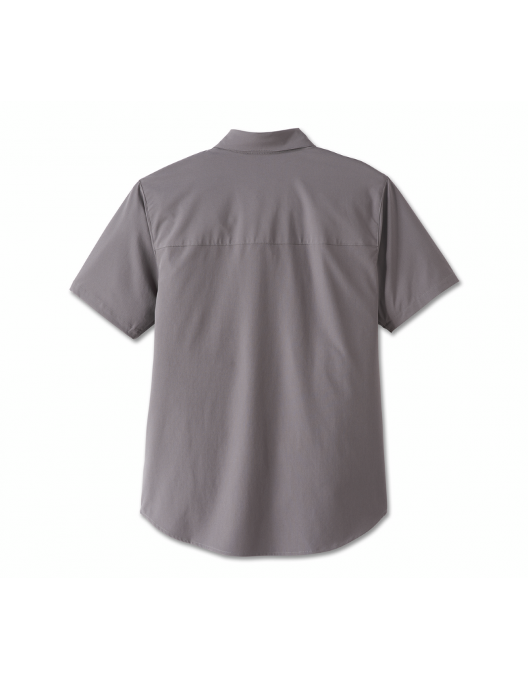 Сорочка чоловіча короткий рукав SHIRT-WOVEN,DARK GREY розмір M