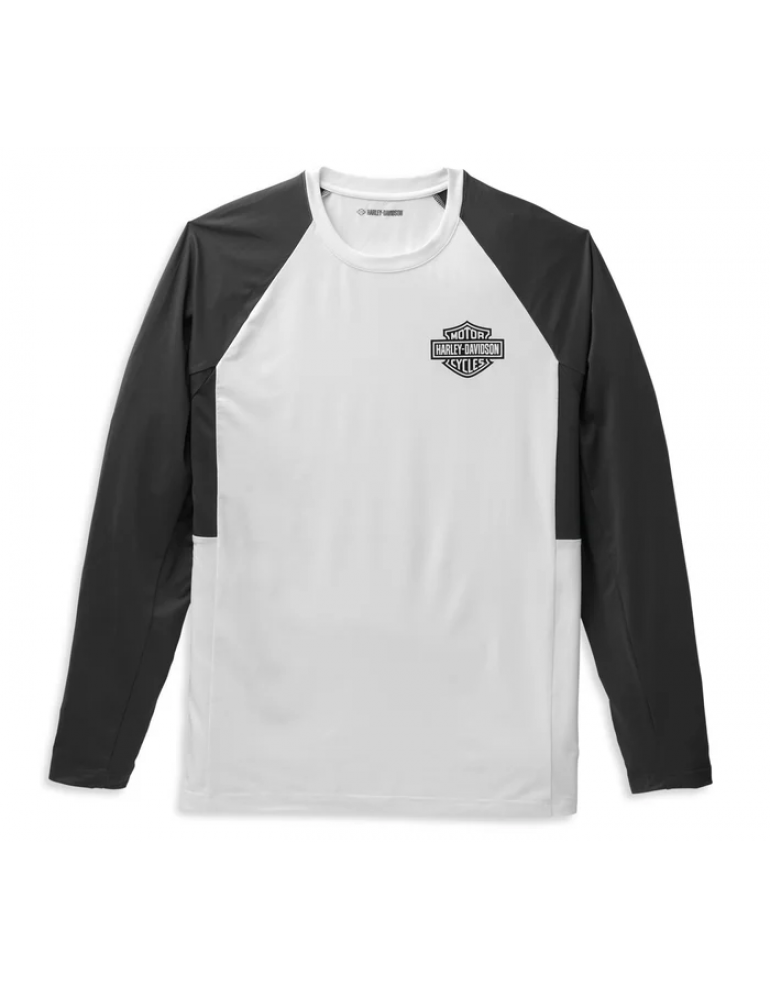 Лонгслів чоловічий райдинговий Harley-Davidson Performance B&amp;S колір Bright White розмір XL