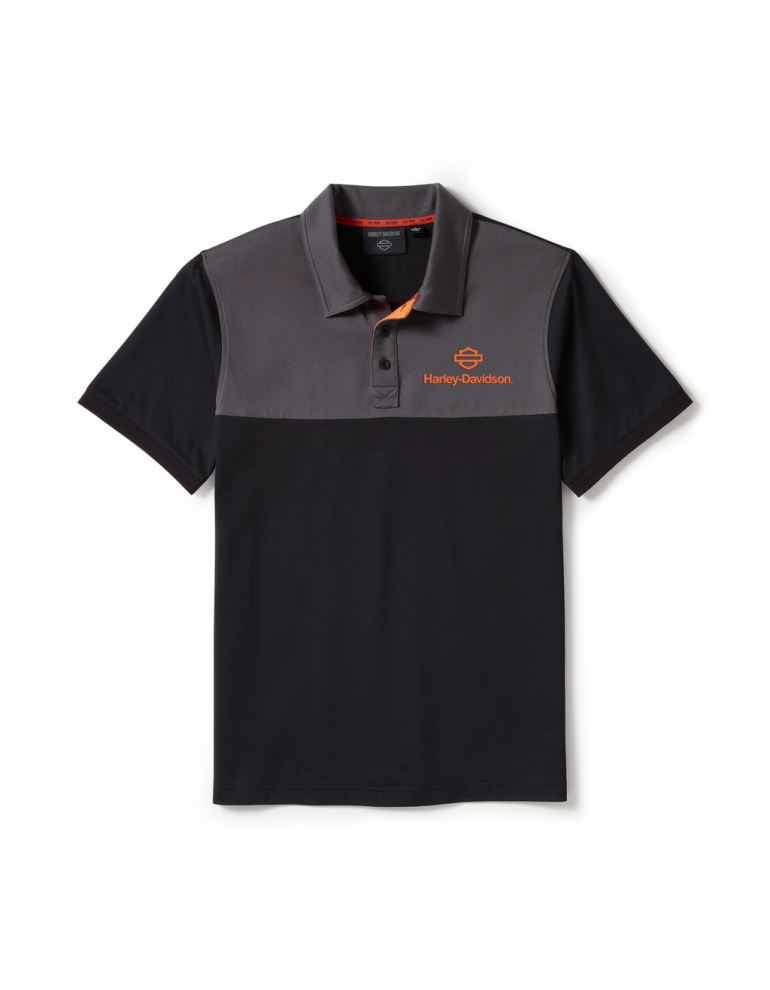 Футболка-поло чоловіча POLO-KNIT,BLACK/DARK GREY розмір L