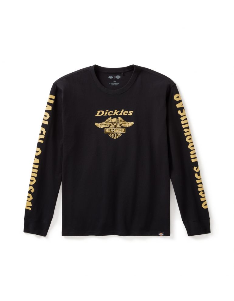 Лонгслів чоловічий TEE-DICKIES,KNIT,HEAVYWEIGHT,BLACK розмір L