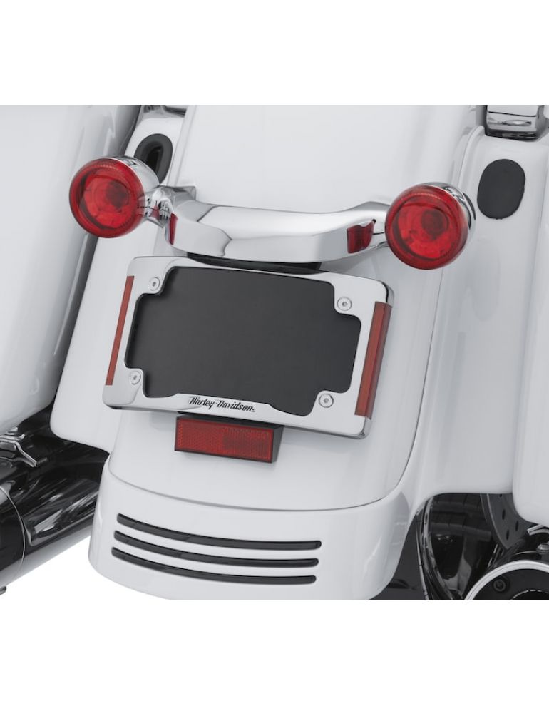 Curved License Plate Frame with LED Lighting