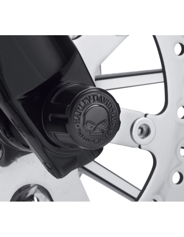 Willie G Skull Front Axle Nut Covers