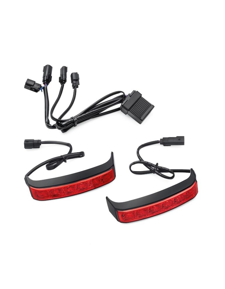 Electra Glo™ LED Saddlebag Run/Brake/Turn Lamp – Black Housing/Red Lens