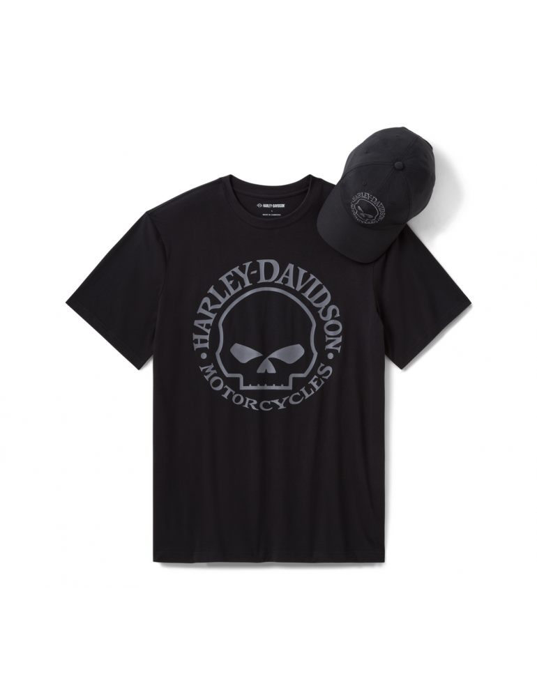 Комплект футболка та кепка Willie G Skull Hat &amp; Tee Gift Set розмір M