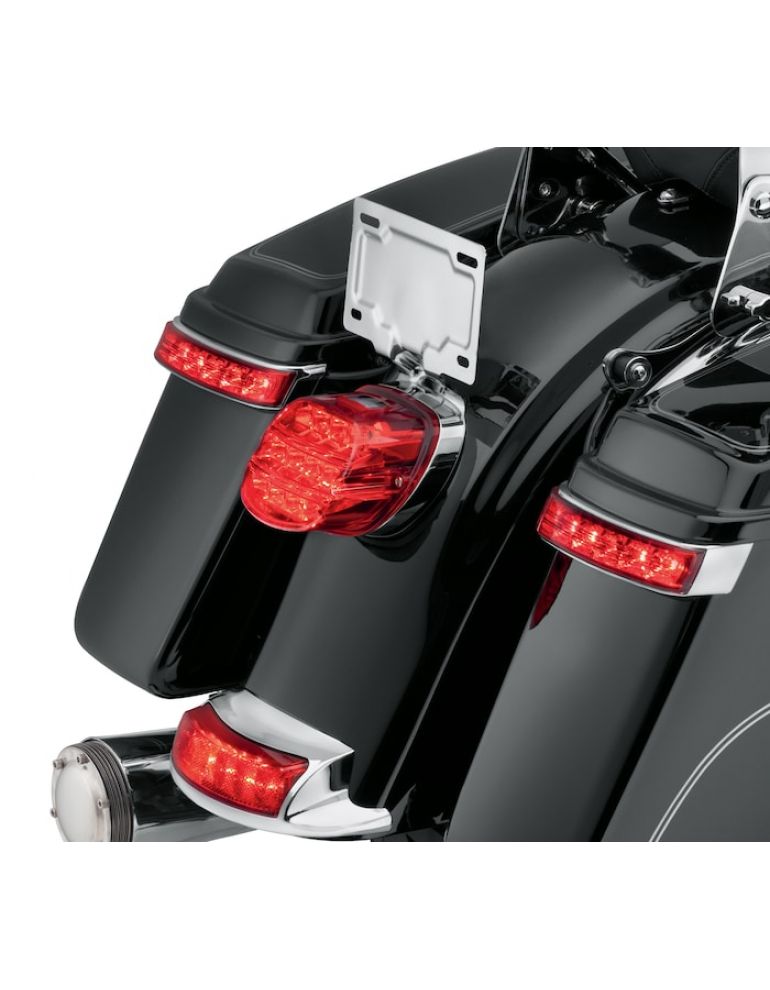 Electra Glo LED Saddlebag Run/Brake/Turn Lamp - Chrome Housing/Red Lens