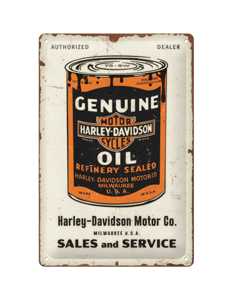 Табличка металева Genuine Oil Can - tin sign 20x30
