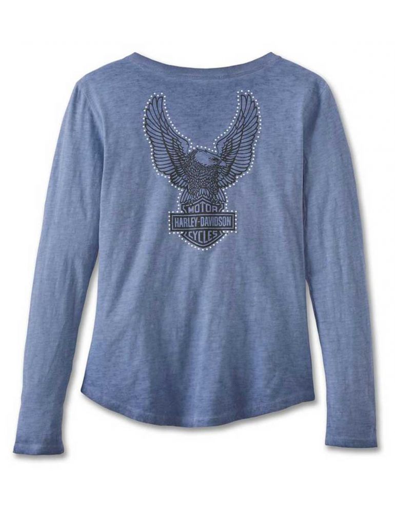 Жіночий топ Throttle Lace-Up колір Blue розмір L