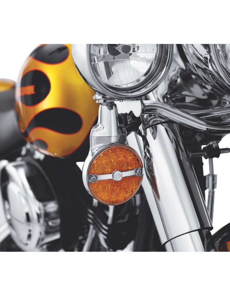 Bar &amp; Shield Front LED Turn Signals