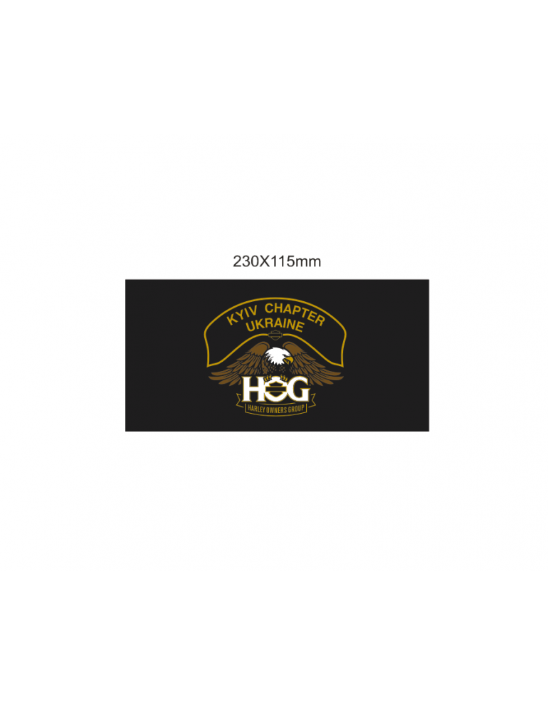 Прапор HOG KCU Kyiv Chapter Ukraine 23х11,5 см