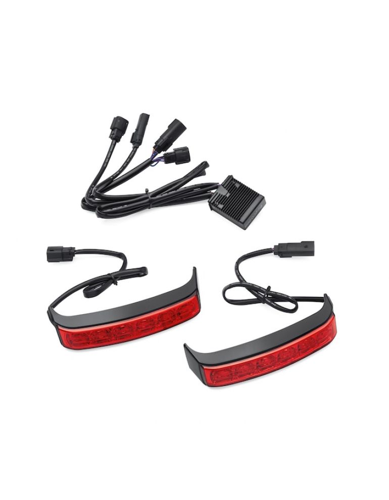 Electra Glo™ LED Saddlebag Run/Brake/Turn Lamp – Black Housing/Red Lens