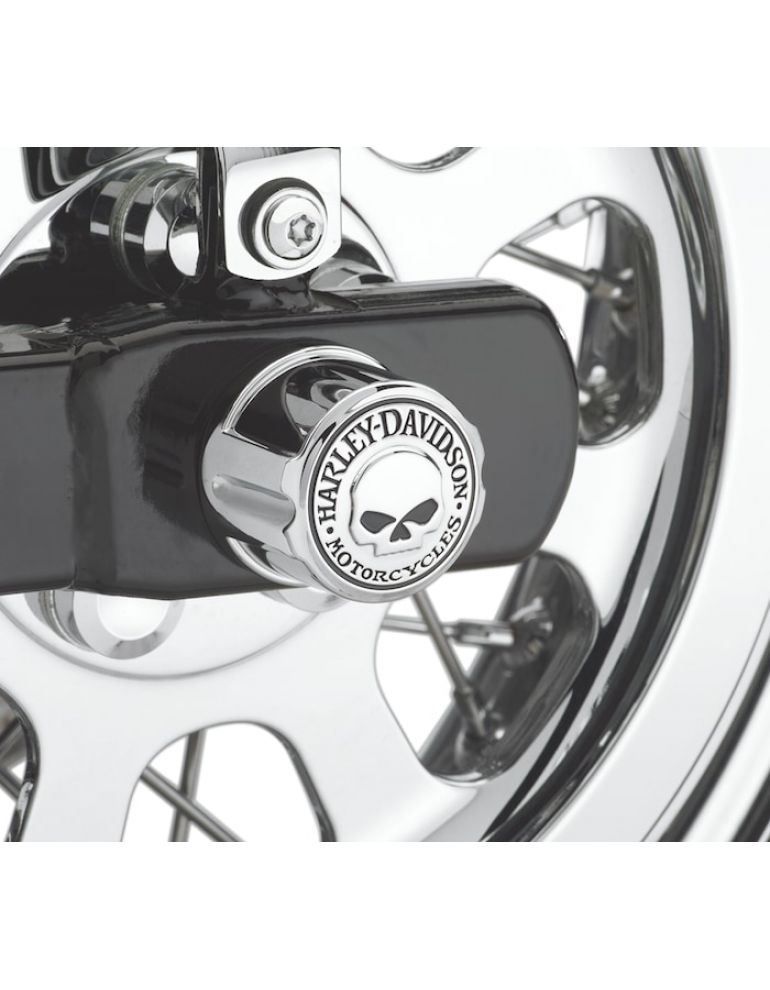 Willie G Skull Rear Axle Nut Covers