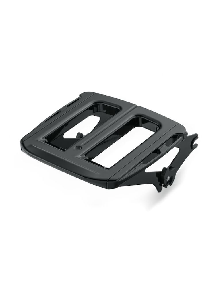 Adjustable Two-Up Gloss Black Luggage Rack