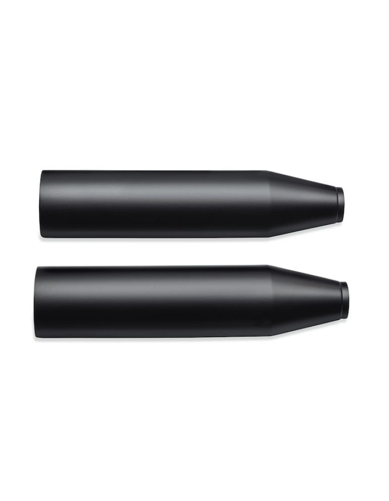 Satin Black Muffler Shields - Short
