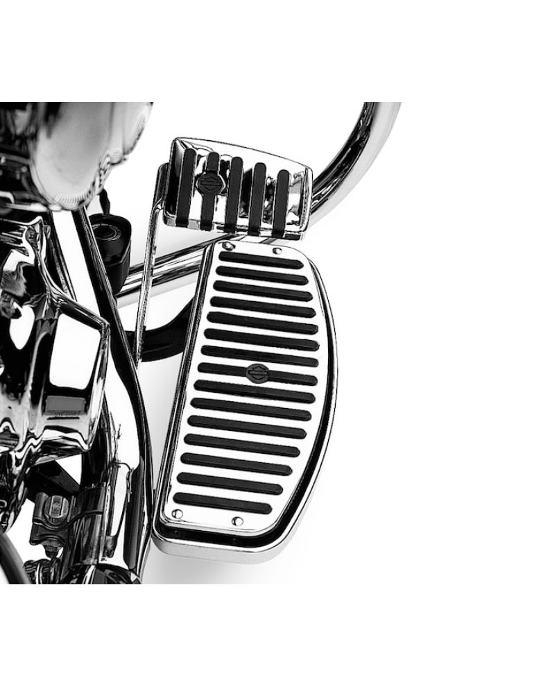 Chrome and Rubber Rider Footboard Inserts - Traditional Shape