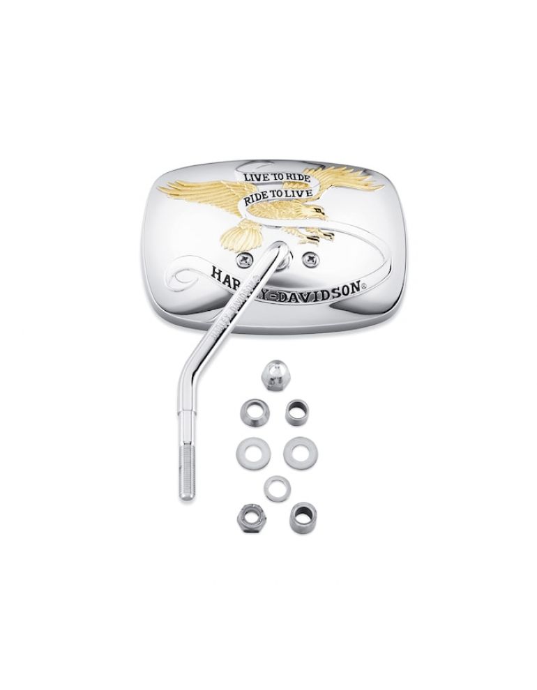 Live To Ride One-Piece Short Stem Mirror - Left Side