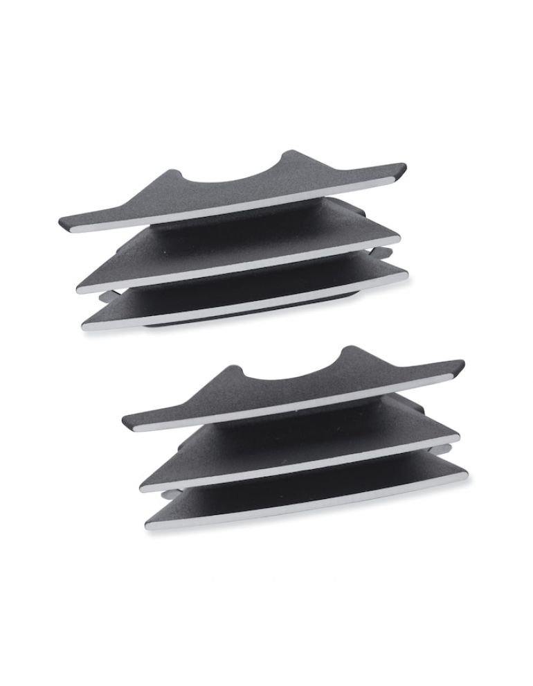 Finned Spark Plug Covers - Black