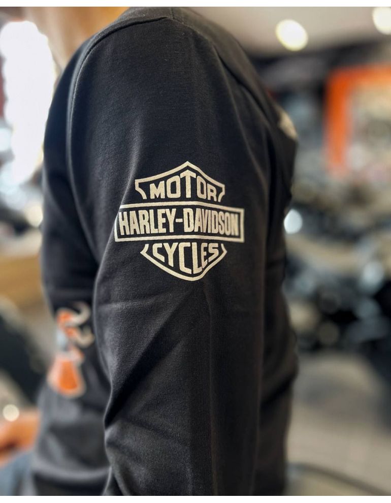 ЛОНГСЛІВ Harley-Davidson KYIV TRIDENT BLACK PEARL розмір L