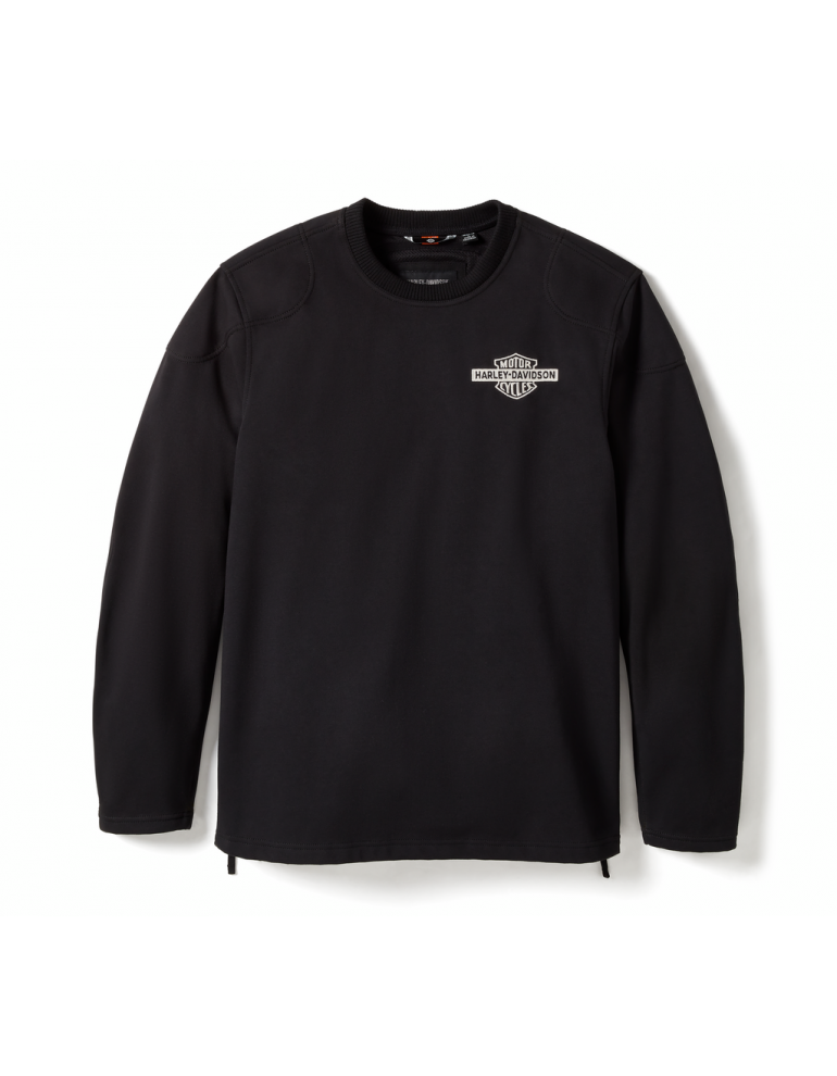 Райдинговий флісовий пуловер PULLOVER-TEXTILE,DEFLECTOR,BLACK,PPE розмір M