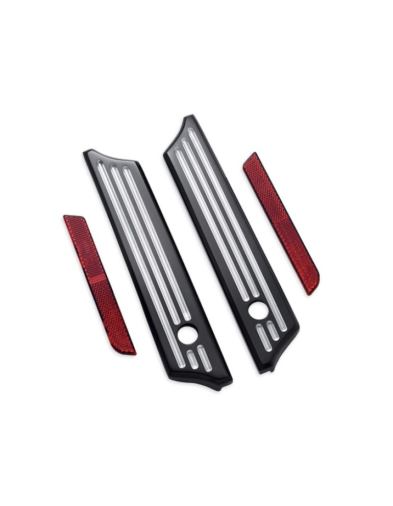 Billet Saddlebag Hinge Cover Kit - Edge Cut