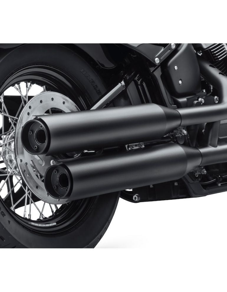 Satin Black Muffler Shields - Long