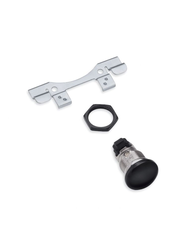 Smooth Push-Button Fuel Tank Console Door Release - Gloss Black