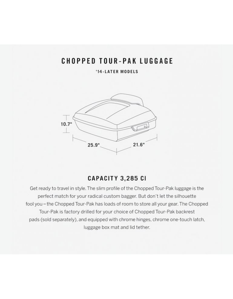 Color-Matched Chopped Tour-Pak Luggage