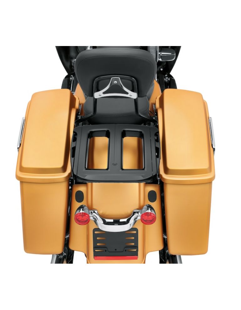 Adjustable Two-Up Gloss Black Luggage Rack