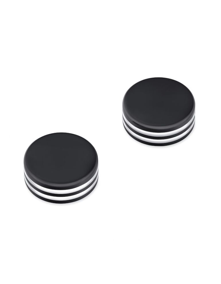 Black Machine Cut Upper Fork Nut Covers