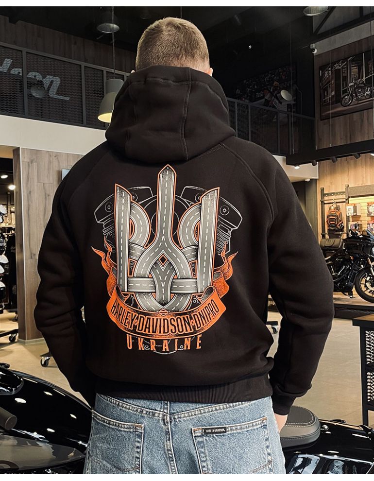 ХУДІ Harley-Davidson DNIPRO TRIDENT BLACK PEARL розмір S