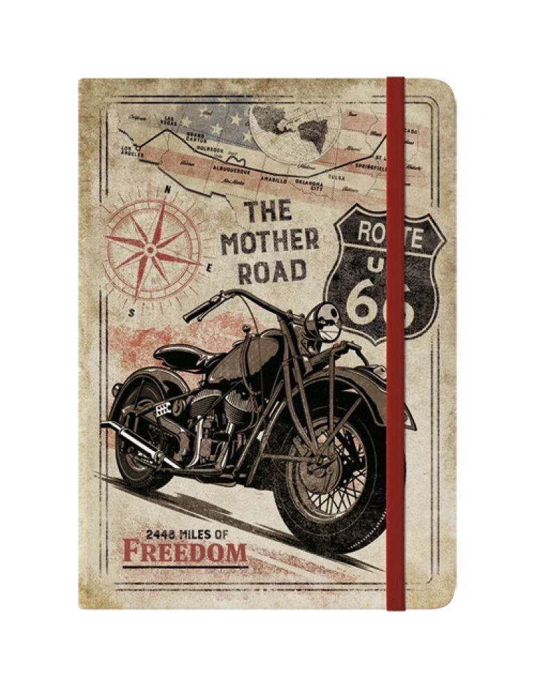 Блокнот Route 66 Bike Map - Notebook A5