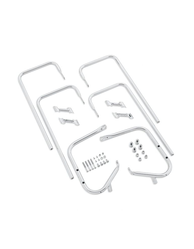 Twin Rail Chrome Saddlebag Guard Kit