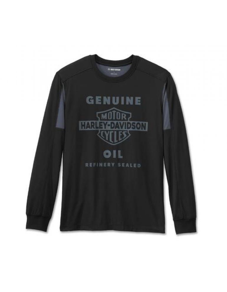 Чоловічий лонгслів TEE-KNIT,BLACK розмір XL