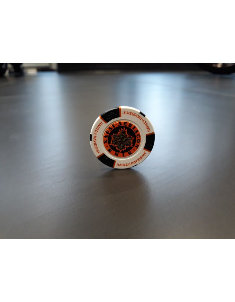 Сувенірні фішки для покеру чорно-білі H-D Kyiv Poker chips