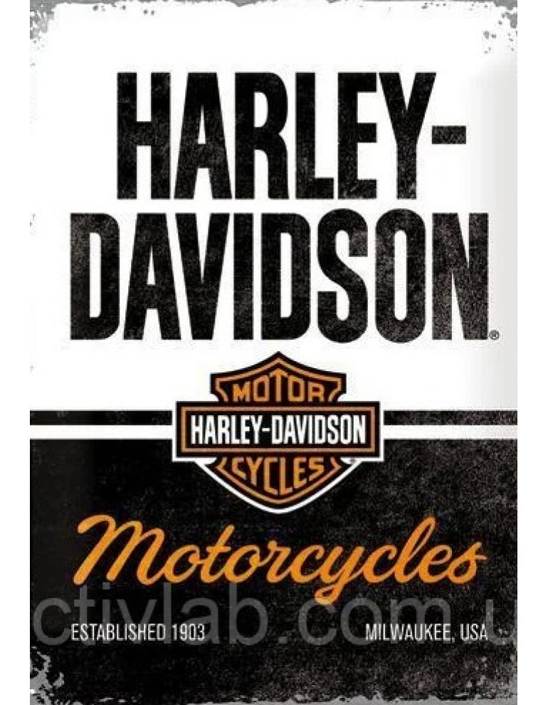 Табличка металева Harley-Davidson 30x40