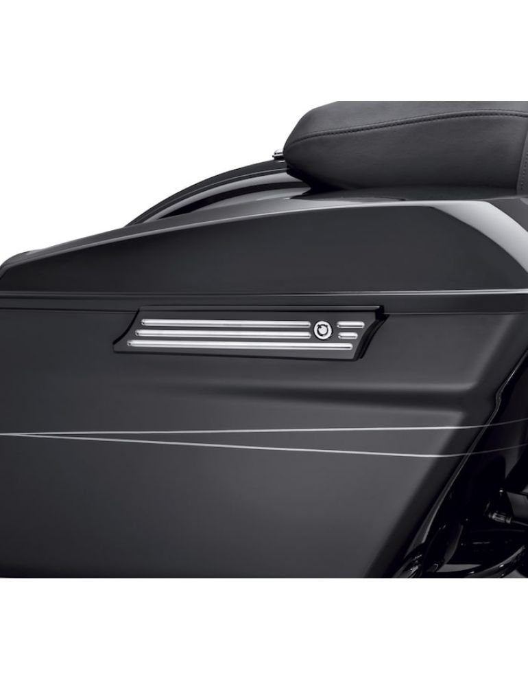 Billet Saddlebag Hinge Cover Kit - Edge Cut