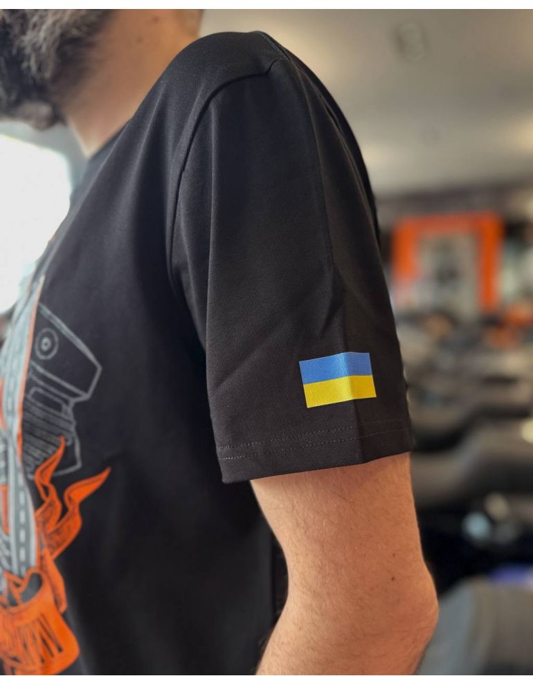 Футболка Harley-Davidson KYIV TRIDENT FLAG BLACK розмір L