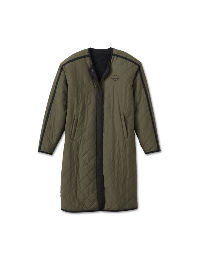 Жіноче двостороннє стьобане пальто Harley-Davidson з шерпою Reversible Quilted Sherpa Coat розмір XS
