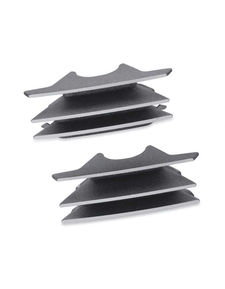 Finned Spark Plug Covers - Black Granite