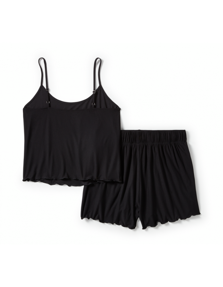 Піжама жіноча PAJAMA SET-KNIT,BLACK розмір XS