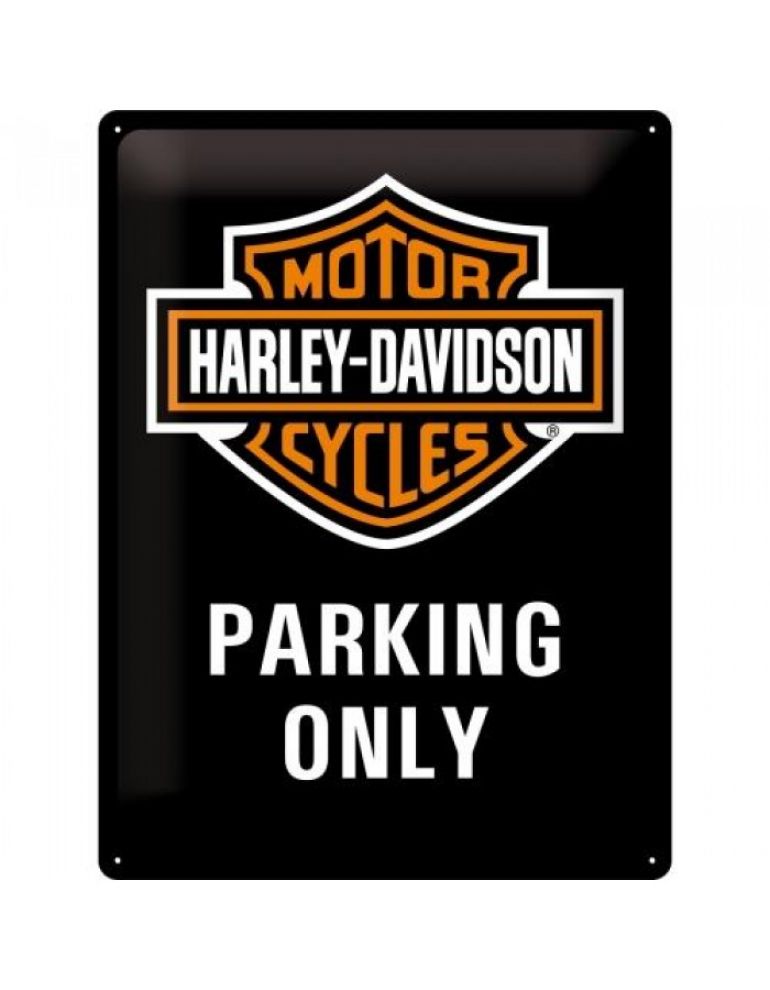 Табличка металева HARLEY-DAVIDSON PARKING ONLY 30x40
